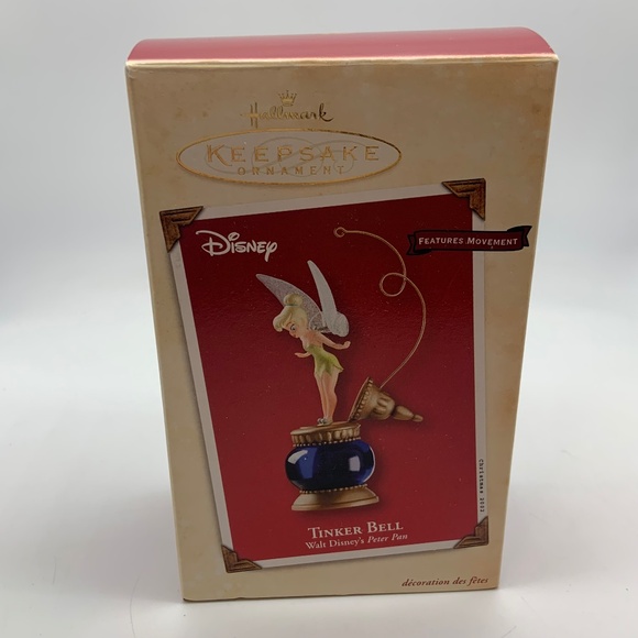 Hallmark Keepsake Tinker Bell Peter Pan Wind Up Motion Ornament and Card 2002 - Picture 12 of 16